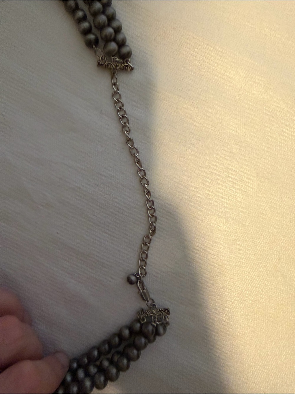 Elegant Western Style Multi-Strand Faux “Navajo Pearl” Bead Necklace - Picture 2 of 2